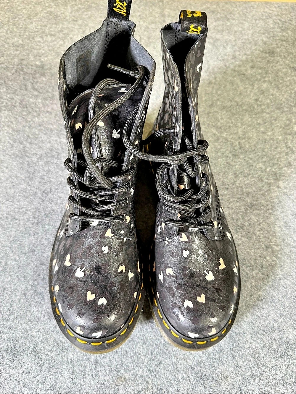 Dr. Martens 1460 Pascal Wild Heart Printed Lace Up Boots Floral Combat Boots